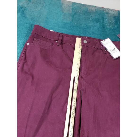 Gloria Vanderbilt Jeans Sz 14 Womens Purple Low Rise Sadie Slim Straight NWT - Picture 11 of 16